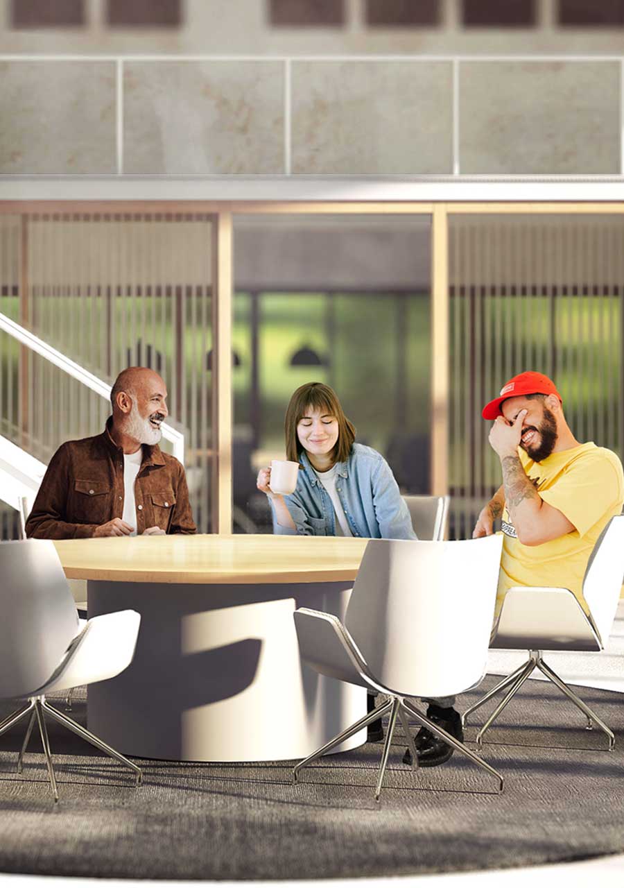 A HOLOH 3D meeting room in a web browser