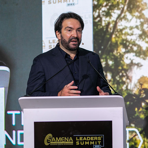 Cevat Yerli speaking at the SAMENA Leaders’ Summit