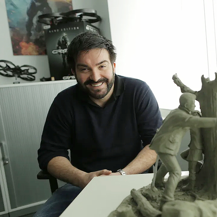 Cevat Yerli at the Crytek office