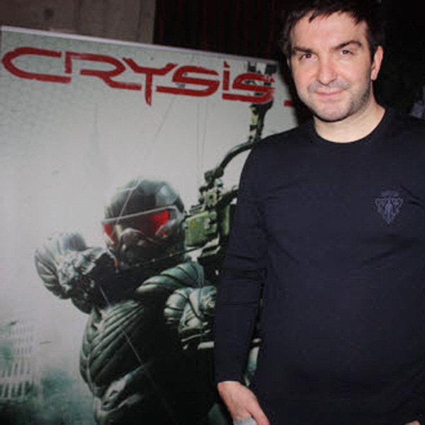 Cevat Yerli at a Crysis launch event