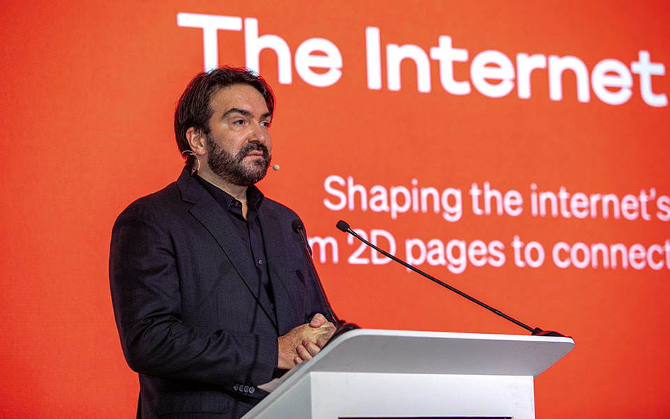 Cevat Yerli delivers a keynote at SAMENA 2023